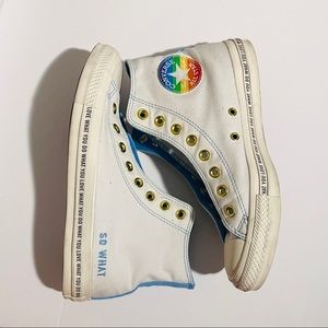 Converse Blank Canvas custom rainbow pride